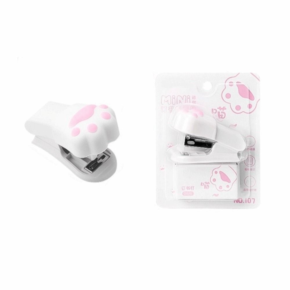 Multifunctional Cat Paw Stapler Handheld Cat Claw Stapler Binding Machine Mini Stapler Set  School