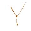 New in brushed water droplet long-style tassel collar chain exquisite simple luster necklace light luxury pendant jewelry