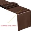 Solid Color Silky Table Runner Collection 12x108Inch, Enhances Ambiances for Various Celebratory Occasion 55KF