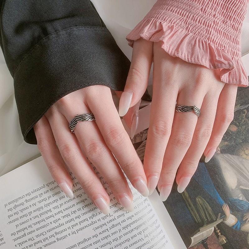 Retro Angel Ring Men's Trendy Personalized Open Ring Fashion Men's Singles Ring