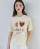 MALOUPE 5218 Amor Graphic T-Shirt (Yellow)