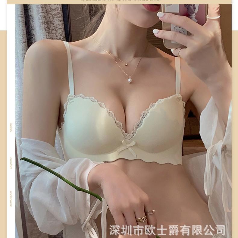 South East Asia Vietnam Thailand Women Traceless Vest Comfortable Gathering Side Collapse Bra Underwear South East Asia 70AB=32 белый