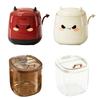 Press Lid Design Desktop Trash Can With Odor Locking Function Devil Shape Waste Container For Home Office Bedroom Decors