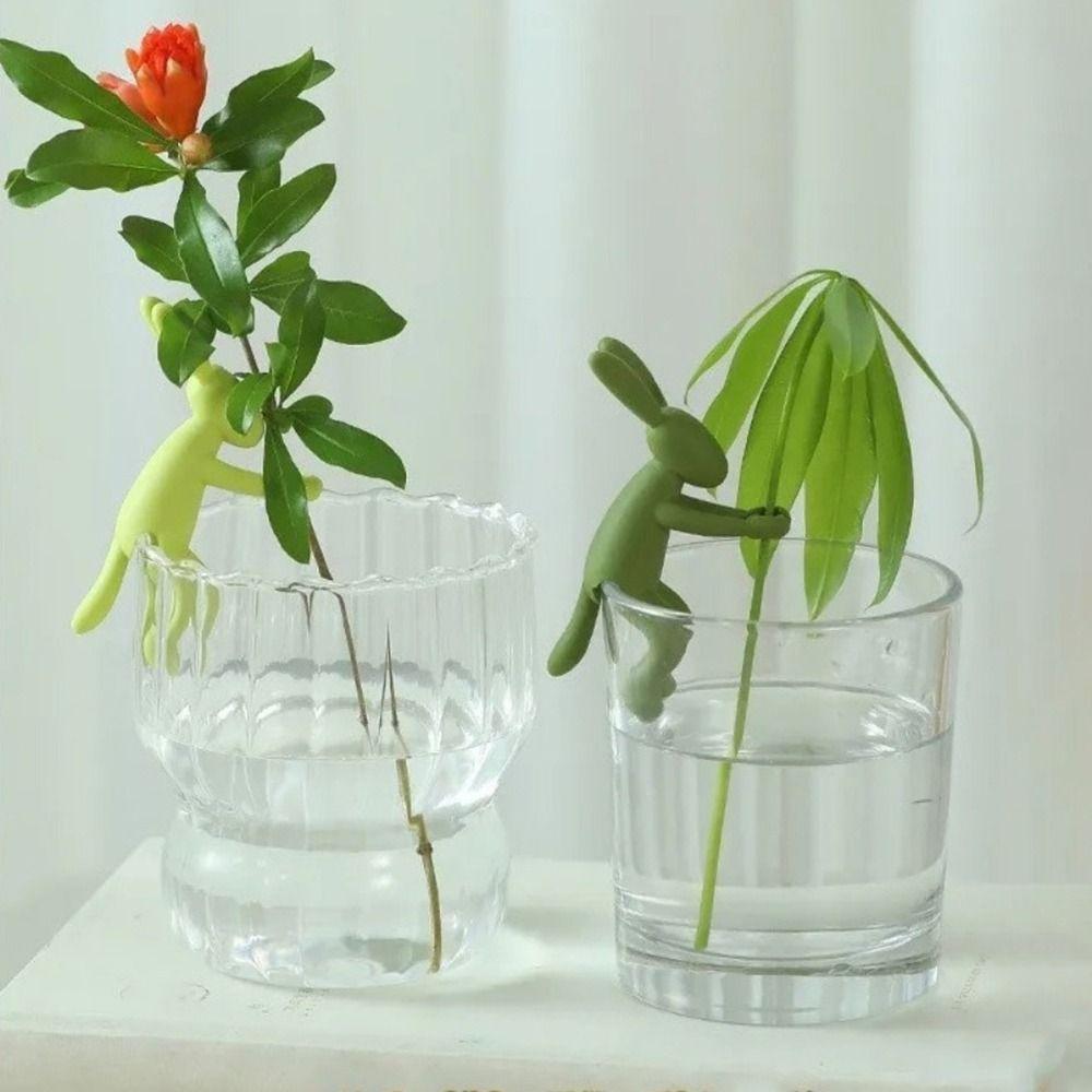 3PCS Plastic Rabbit Shaped Plant Propagation Buddy Decorative Plant Cutting Holder  Vase Plant Decor