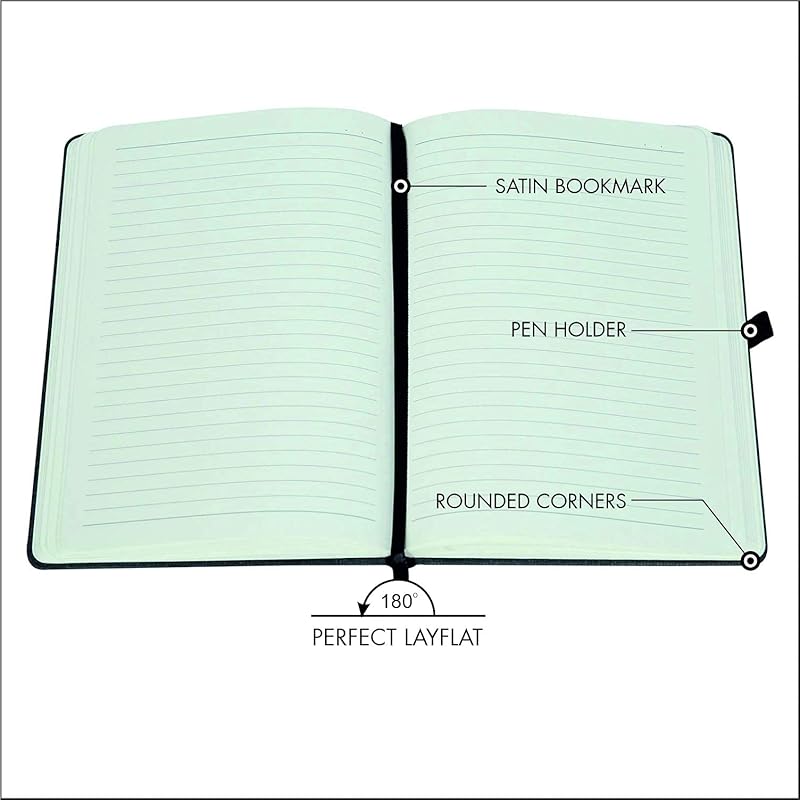 COMMA Abaca  A5 Size  Hard Bound Notebook with Elastic Band Closure & Pen Loop  192 Pages  80gsm Natural Shade Paper  Te 5