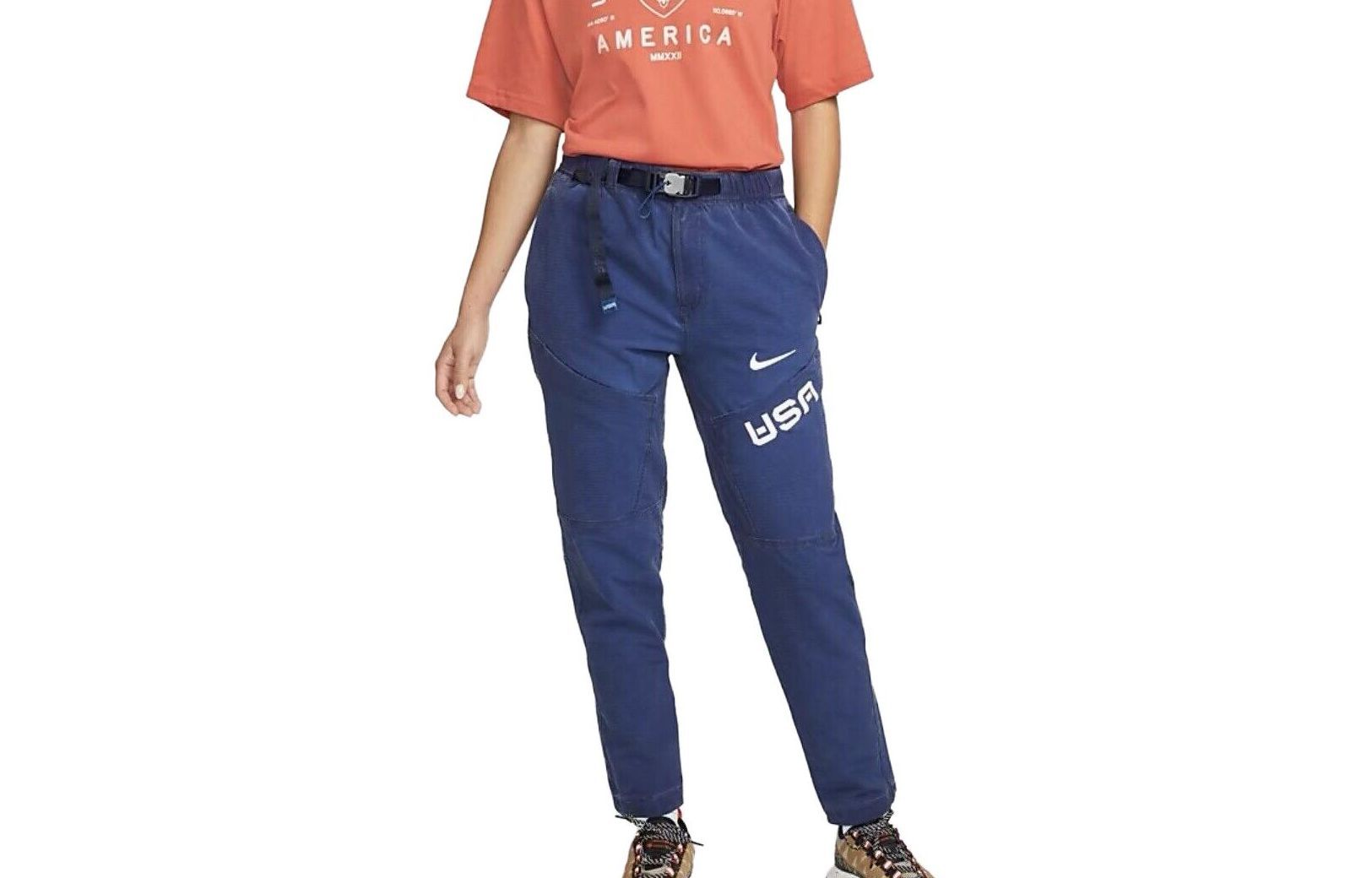 Nike Casual Pants Women s Blue Moderate Cuffed Pants DH1599-498 L