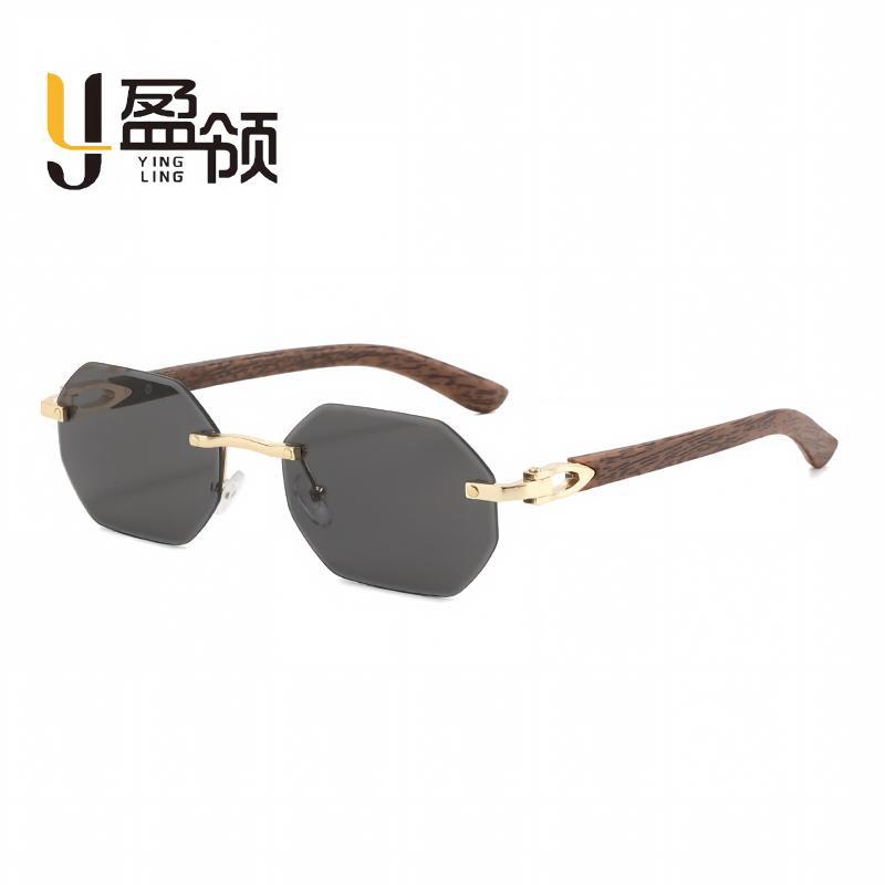 Trend infinity polygonal glasses gradual change simple light luxury sunglasses color-changing glasses bag flower stand sunshade sunglasses versatile
