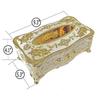 Strass-Taschentuchbox-Halter, Luxuriöse Europäische Stil Rose Taschentuchbox-Abdeckung für Zuhause(Gold&Weiß)