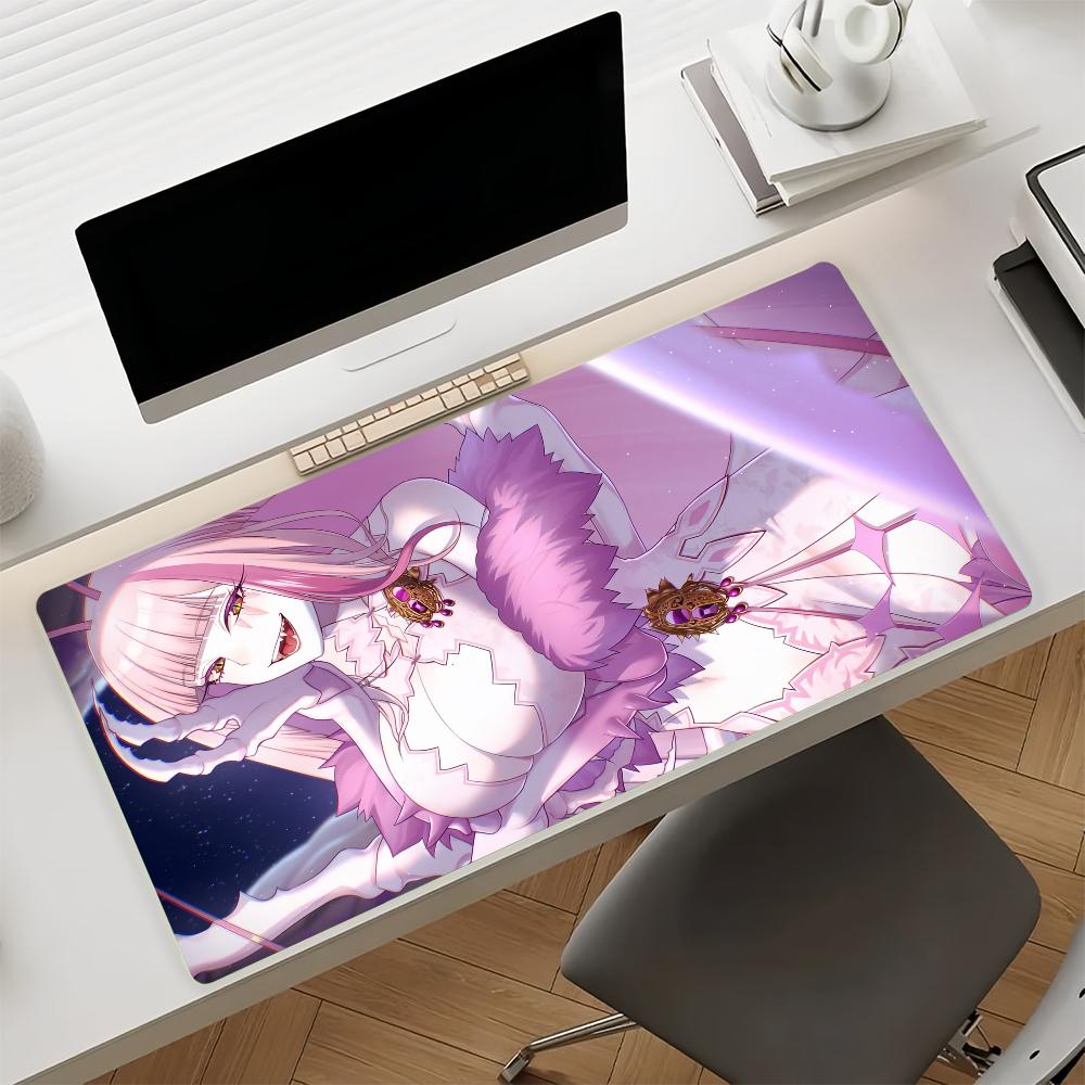 Gaming Mouse Pad Large Desk Mat Antislip Stitched Edges Pink Spider Anime Girl Print Keyboard Pad for Gamer Home Office