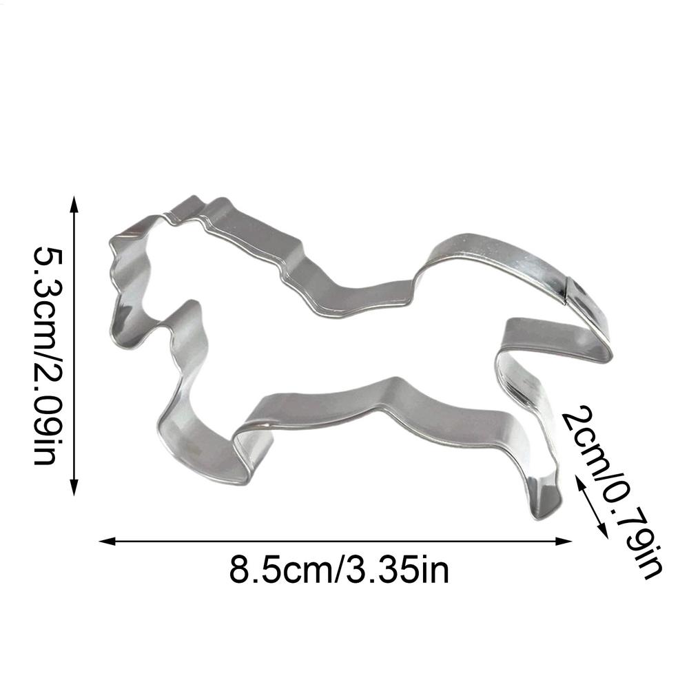 

Horse Cookie Cutter Mould Stainless Steel Pony Horseshoe Cowboy Shapes Mold Fondant Pastry Decor Baking Tools коричневий