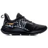 Li Ning SOFT PLUS Cushioning Slip Resistant Low top Running Shoes Men's Black White Text ARHQ011-6