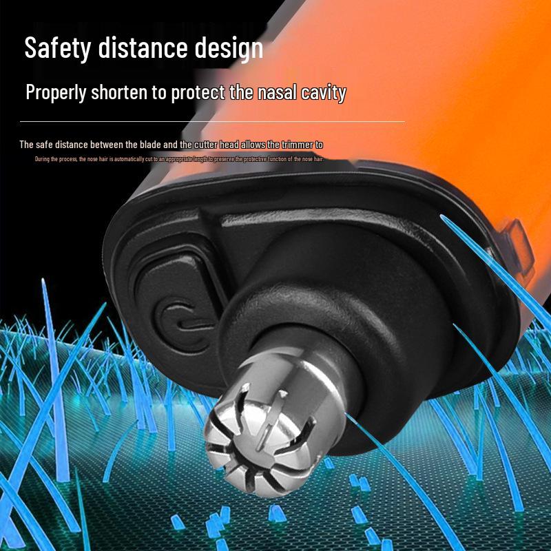 Rechargeable Waterproof Unisex Nose Hair Trimmer with Power Display