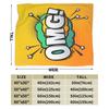 American POP Art Flannel Fleece Blanket BANG WOW POP OMG Warm Lightweight Cozy Anti-Pilling Fuzzy Blankets for Couch Bed Sofa