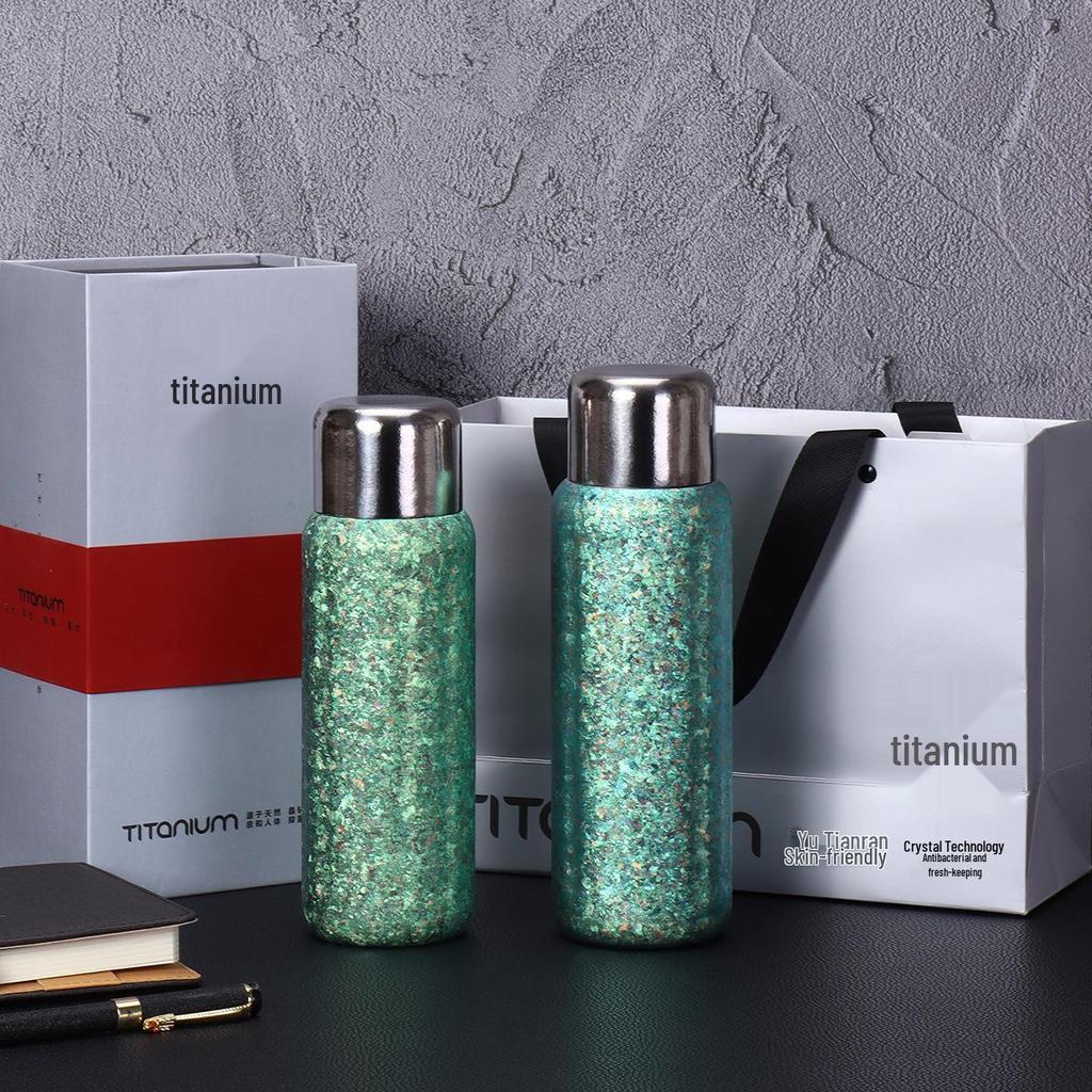 Luxury Pure Titanium Magnetic Seal Thermos Cup - Tea & Water Separator
