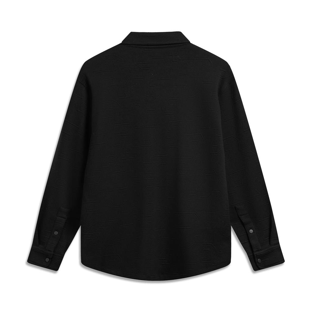 Li Ning Wade Series Letter Button Soft Simple Versatile Long Sleeve Shirt Men shirts AFDW011-1