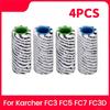 AEE4-4 Stück Für Karcher FC3 FC5 FC7 FC3D Mehrflächen-Walzenset Mikrofaser Waschbare Walzenbürste Staubsaugerzubehör