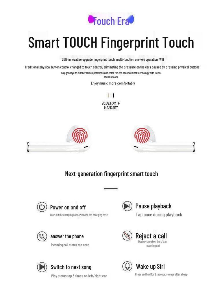 2026 True Wireless Noise-Cancelling Earphones: Long-Wearing, Pain-Free, Ideal for Running and Compatible with Apple & Android.