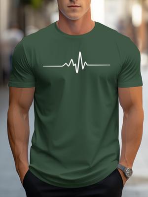 Sommer Herren T-Shirt mit lockerer Größe und kreativem 3D-Grafikdruck, Slim Fit, lässig, sportlich, Rundhalsausschnitt, kurzärmelig
