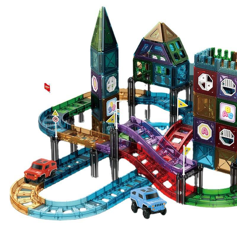 Track Magnetic Sheet Magnetic Sheet Building Block Educational Toy Rail Car Magnetic Sheet Magnet Construction Toy