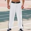 Men's Drawstring Casual Pants All Breathable Men Drawstring Vintage Patchwork New Men's Loose Straight Drawstring Pants