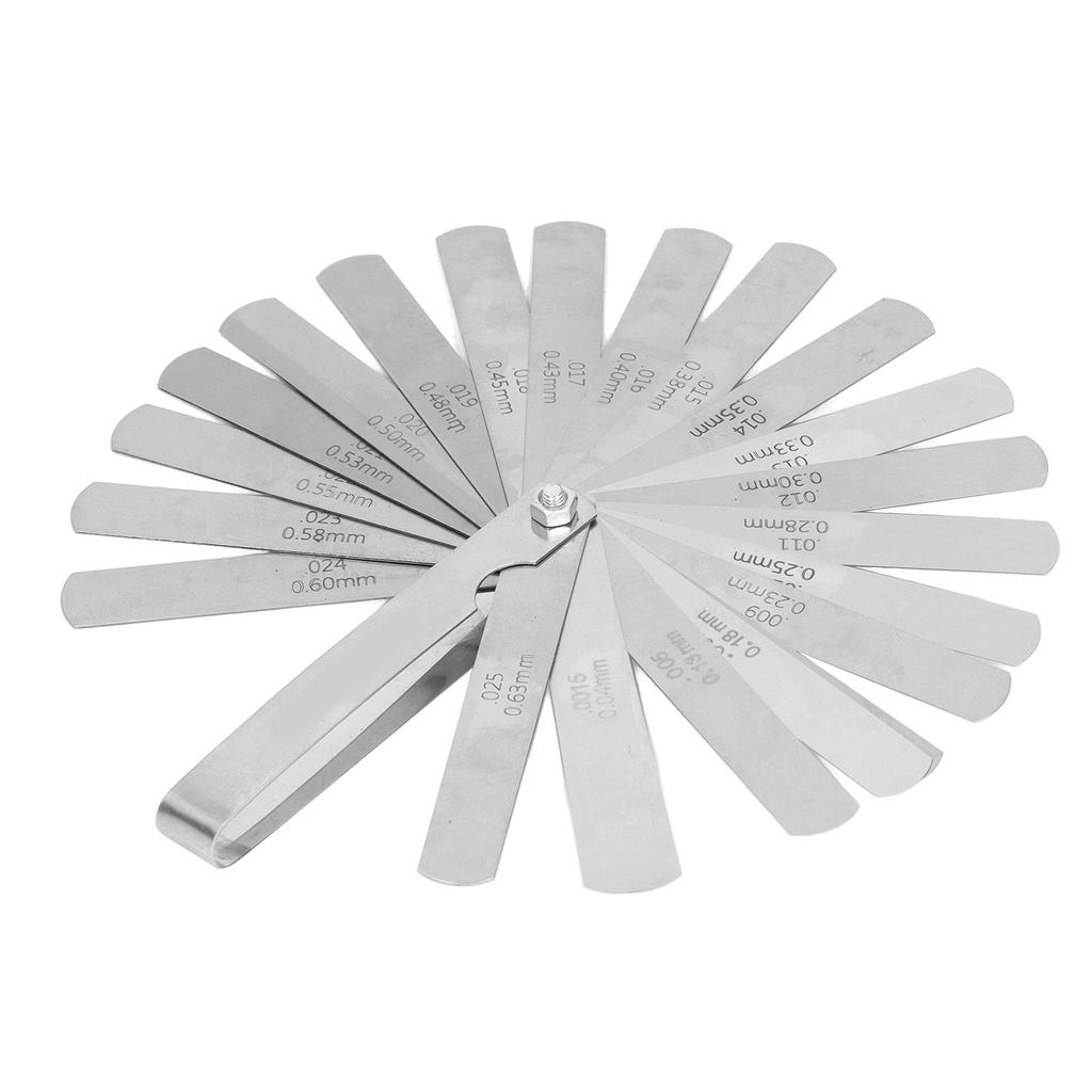 Feeler Gauge 26 Blades 0.04?0.63mm Stainless Steel Gap Measuring Tool for Project