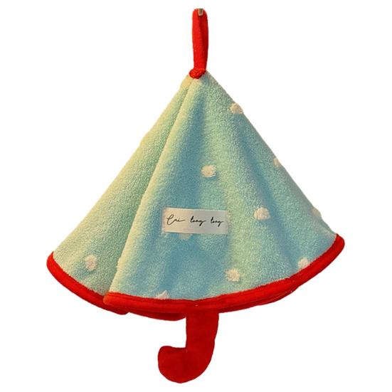 

Cute Umbrella Hand Towel Absorbent Soft Kitchen Hand Towel Quick Dry Hand Towel with Hanging Loop for Kitchen Bathroom