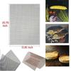 5pcs Bbq Grill Mesh Nonstick Mat Reusable Sheet Heat Resistant Baking Cooking