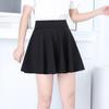 2024 Autumn High Waist Black Pleated A-Line Skirt - Anti-Exposure Women's Elastic Half-Body Umbrella Skirt.