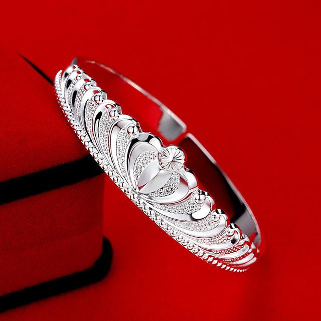 New Korean Fashion 925 Sterling Silver Lucky Beads Bangles For Women Bracelets Luxury Designer Party Wedding Jewelry Gifts