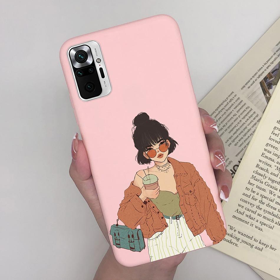 For Xiaomi Redmi Note 10 Case Love Heart Avocado Soft Silicone Cover Phone Case on Redmi Note 10S Note10 S Note 10 Pro Max Funda