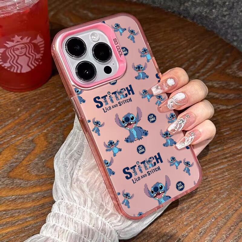 Süße blaue Stitch Handyhülle für VIVO V40 V50 Lite V60 Y04 Y17S Y19S Y27 Y29 Y15S Y400 Y22S Y16 V23 V29 V25 Pro Harte IMD Abdeckung