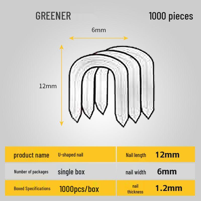 "Green Forest Manual Woodworking Nail Gun: Special Door & Stapler for Home Oil Painting"