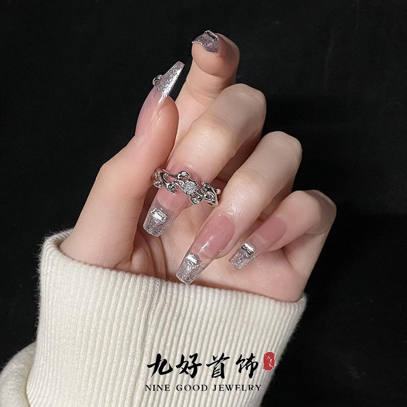 

Niche Design Sense Diamond Zir*****Pening Light Luxury High Sense Cold Wind Set Ring Women S Fashion Adjustable opening