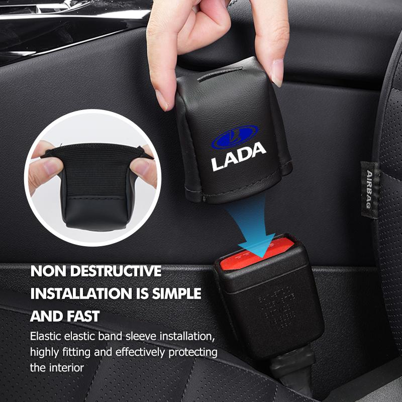 For Lada Car Seat Belt Buckle Protective Cover Safety Belt Plug Clip Case Vesta Granta Vesta Niva 4X4 Largus Vaz Samara 2110