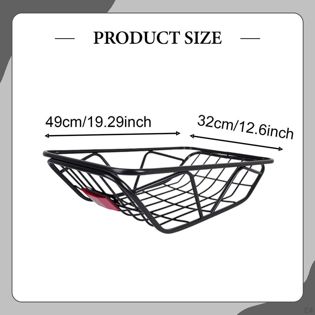 Rear Basket Cargo Carbon Steel Easy to Install Luggage Storage Organizer Dogs Carrier for