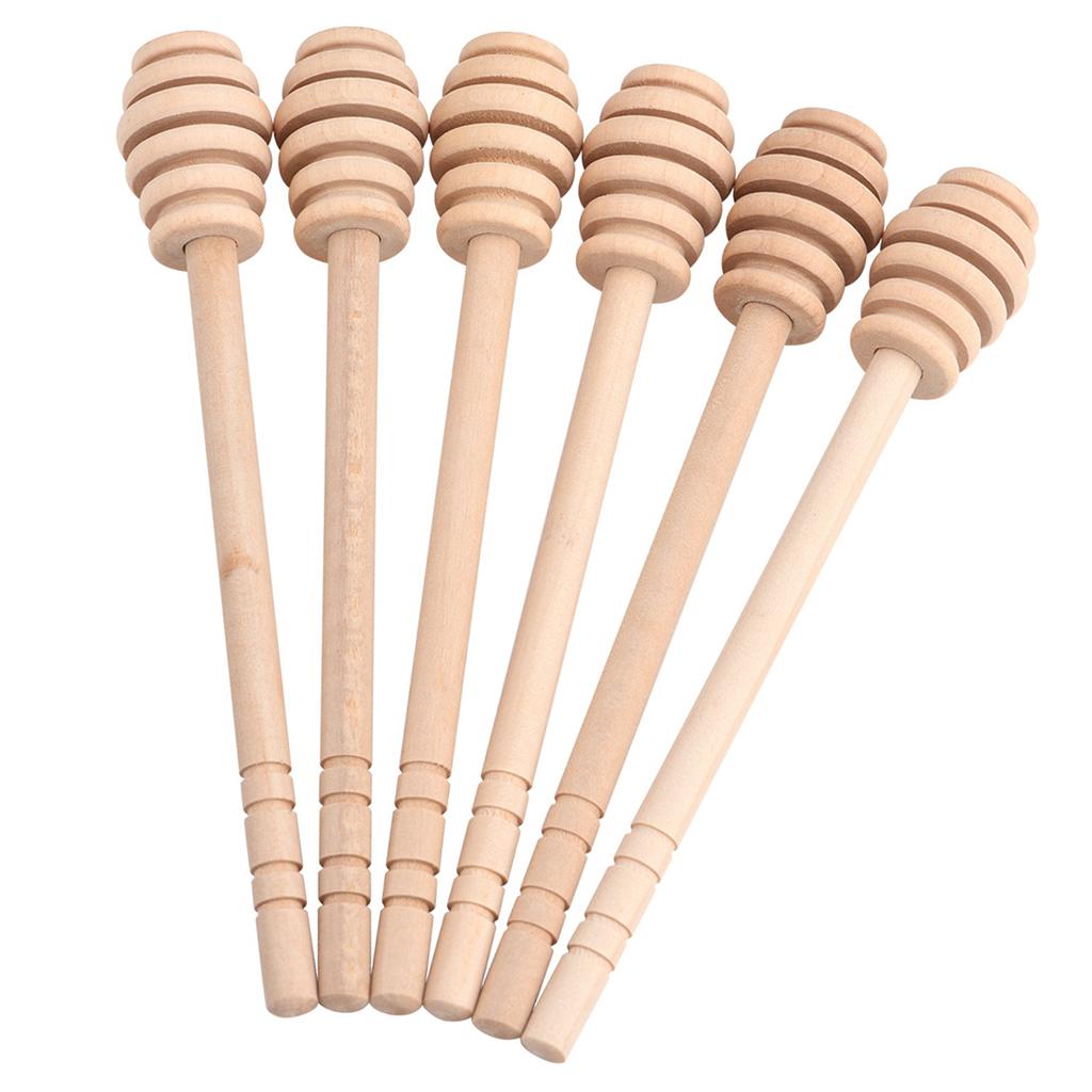 50Pcs/set Household Wooden Jam Honey Dipper Jar Dispensing Collecting Stirring Rod Stick 16cm