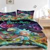 3pcs Rick_and_Morty Duvet Cover Set, 1 Duvet Cover + 2 Pillowcases (No Insert), Cozy Bedding, Bedroom Set, Easy Care, Durable yy251103082