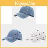 Heart Pattern Cotton Baseball Cap With Adjustable Fit For Fashion And Sun Shielding