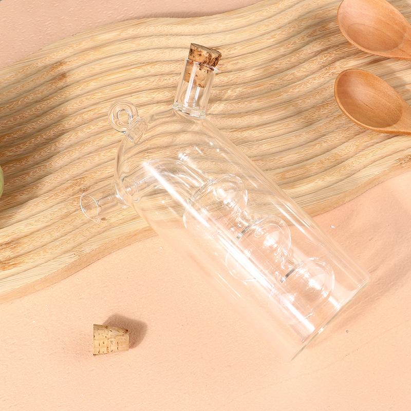 1 szt. 2 w 1 dwuwarstwowa butelka sos olej ocet szklana butelka przyprawy uszczelnione kuchenne butelki do przechowywania słoiki kuchenne narzędzia