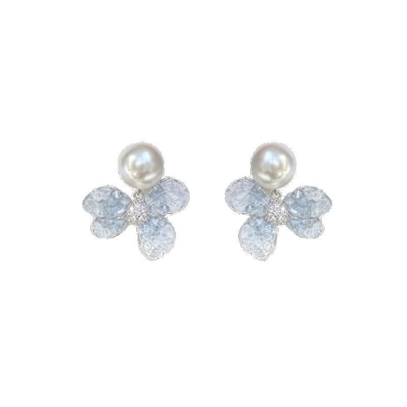 Unique 925 Silver Butterfly Zircon Pearl Stud Earrings for Women - High-End Fashion Jewelry