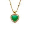 Color -Colored Titanium Steel Love Pendant Simple Light Luxury Diamond Fixture Chain