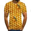 Funny Bee Series Print T Shirts Men's Women Casual O-Neck Short Sleeve T-shirt Oversized Streetwear Tees Tops Kids Clothing