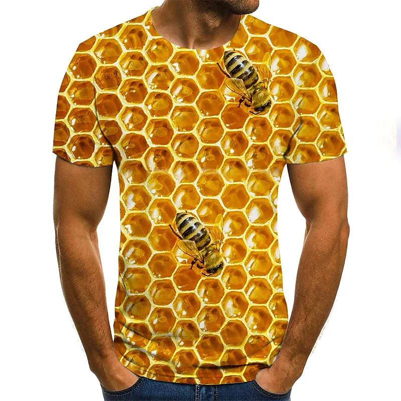 Funny Bee Series Print T Shirts Men's Women Casual O-Neck Short Sleeve T-shirt Oversized Streetwear Tees Tops Kids Clothing
