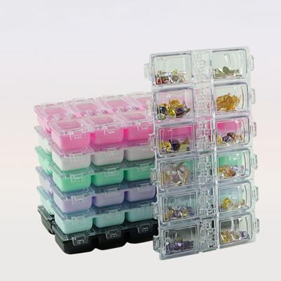 Scatola portagioielli Trasparente Strumenti per unghie ad ampia applicazione Utile Gadget artistico con perline sciolte per negozio di manicure
