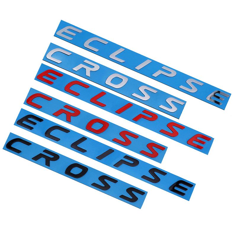 Car Trunk ABS Letters Logo Words Badge Emblem Decals Sticker For Mitsubishi Eclipse Cross Styling Decoration Accessories