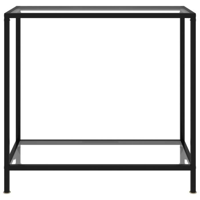 VidaXL Table console Transparent 80x35x75 cm Verre trempé