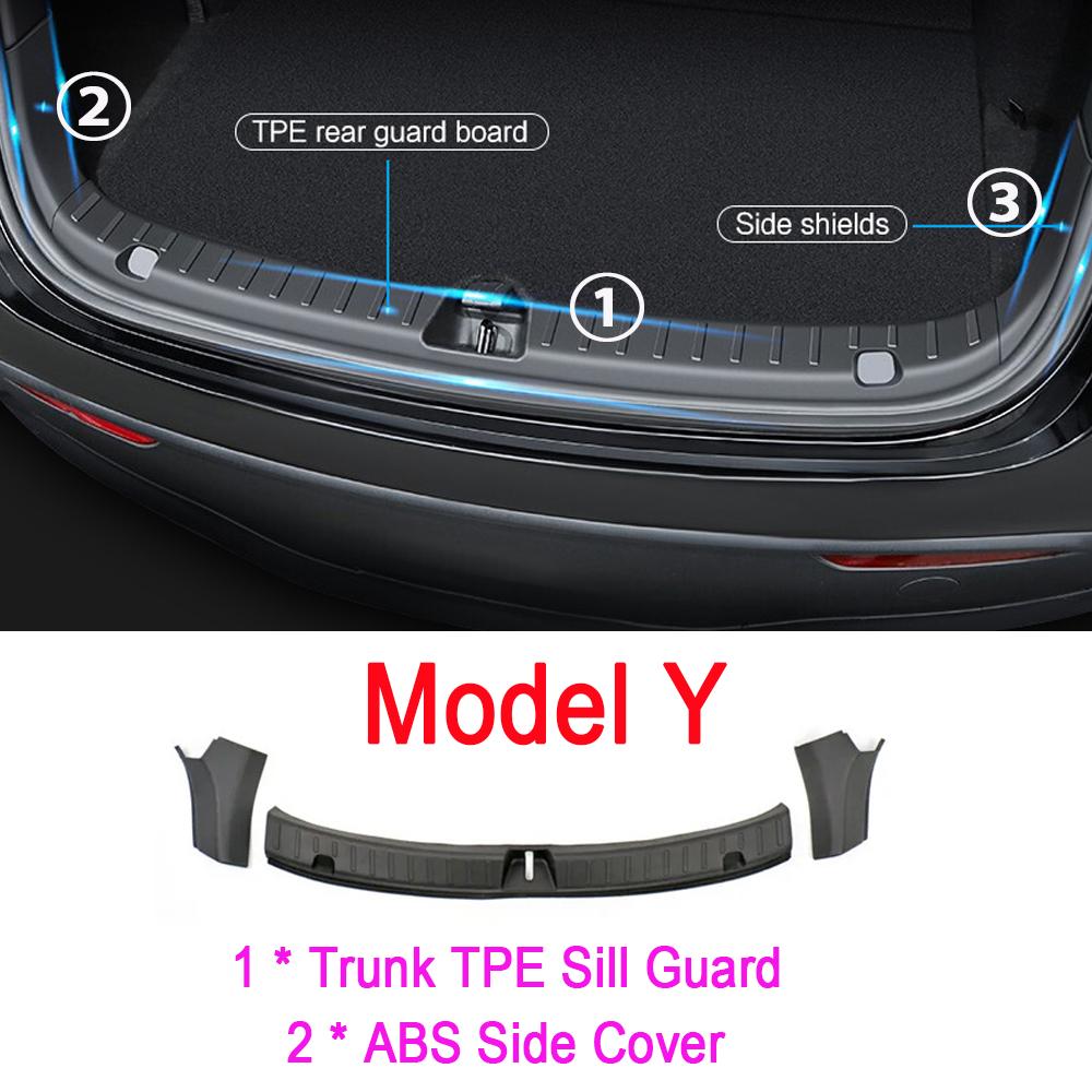 Rear Trunk Bumper Protector Guard For Tesla Model Y Juniper Launch Accessories 2025 2025 Trunk Threshold Sill Cover Mat Plate
