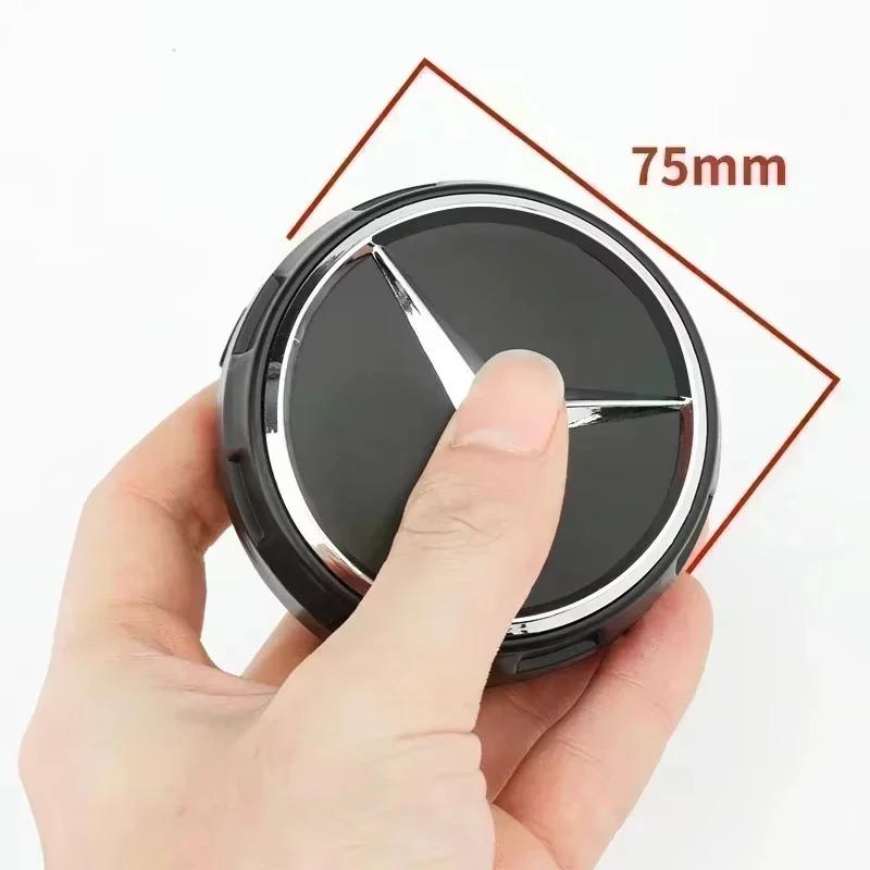 2026 New 4 PCS 75mm Black Red Raised Car Wheel Center Cap Hub Badge Styling Accessories for Mercedes Benz AMG Key Ring