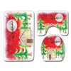 Christmas Bathroom Floor Mat Toilet Three-Piece Set