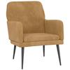 351411 vidaXL Fauteuil Marron 62x79x79 cm Velours